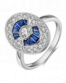 SAPPHIRE DIAMOND RING (TR3804)